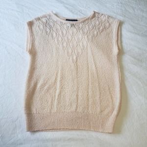 Vintage Impressions Sleeveless Pullover Sweater Women's Size Medium Pale Pink